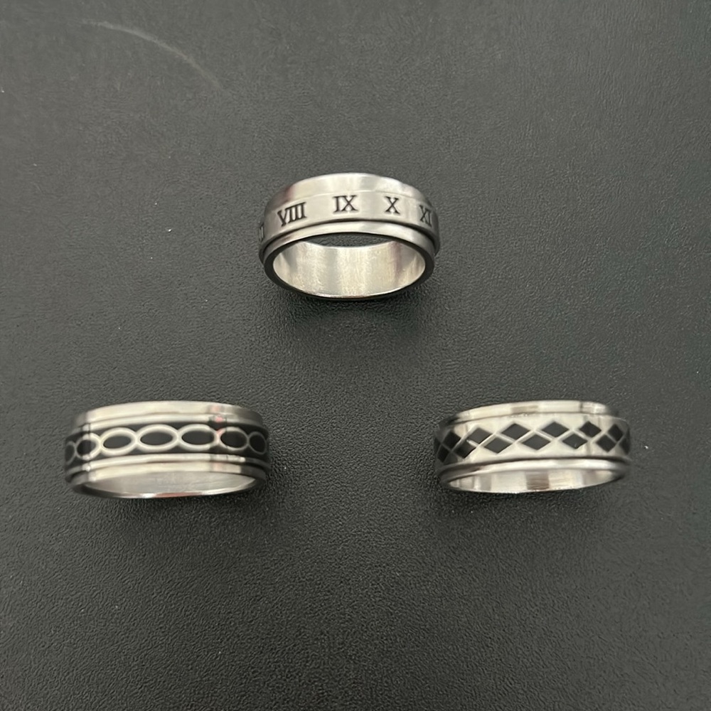 Stainless Steel Spinning Band Rings
